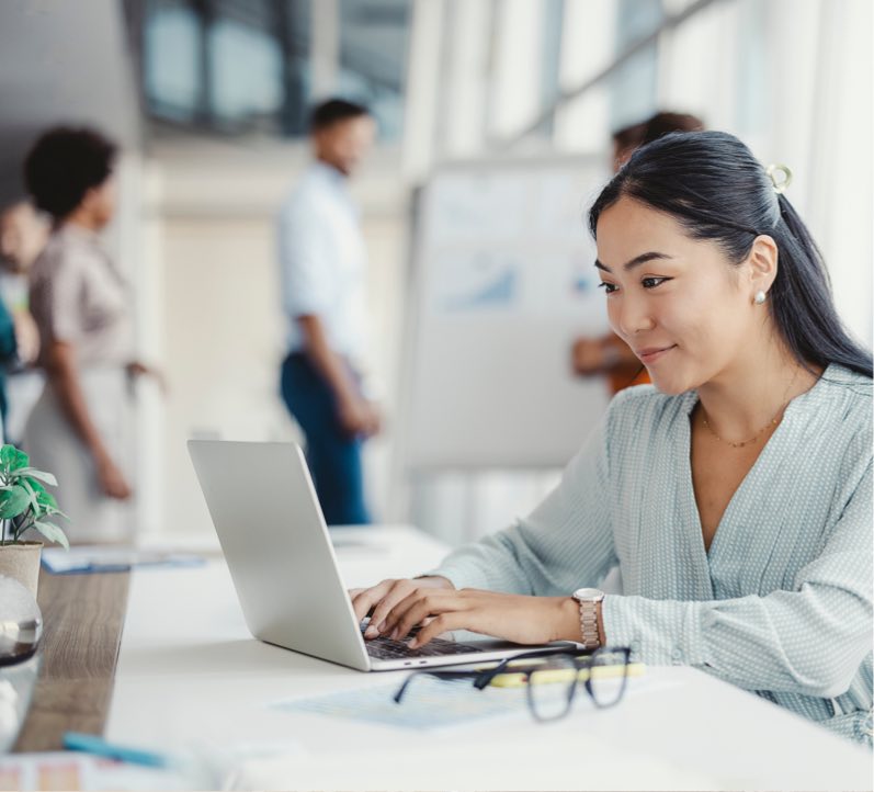 Recruiter Searching Candidates Modern Office